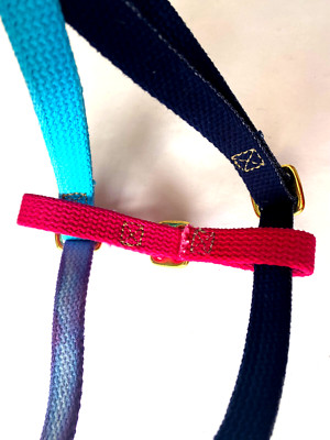 Found My Animal Original Dark Multi Cotton Cat & Dog Harness Hundegeschirr 30-38