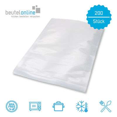Vakuumbeutel goffriert Lebensmittel 150 x 250 mm 200 Stk. passend für Caso, Lava