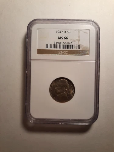 1947 D Jefferson Nickel NGC MS66