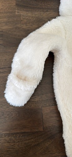 Carter’s Cozy White Hooded Baby Jumpsuit - Picture 3 of 4