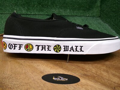 Vans Womens Authentic Side Wall Sneaker Casual VN0A348A40M Canvas Black Size 8.5