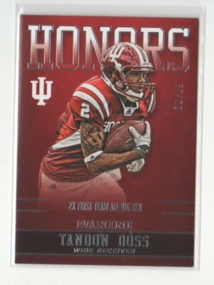 2016 Panini Collegiate Indiana Honors Silver Tandon Doss 57/99 - Flat S/H