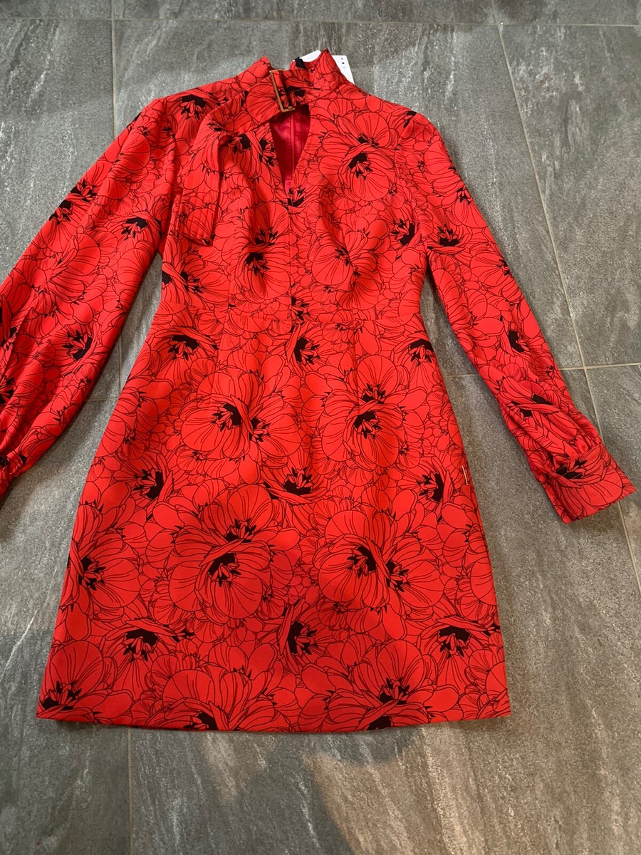 RRP174 BNWT Womens EXQUISE Eva Red Dress Sz8-gorgeous neck collar detail RRP174 BNWT Womens EXQUISE Eva Red Dress Sz8-gorgeous neck collar detail