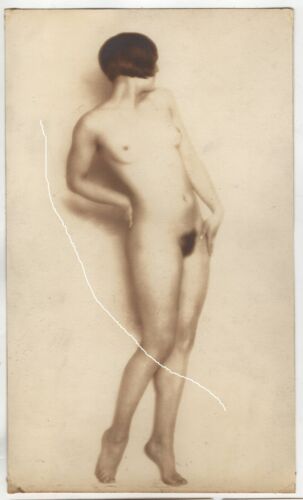 22,5x13,5cm Oryginalne zdjęcie barytu ukryte 1928 kobieta naga sztuka piktorializm - Zdjęcie 1 z 2