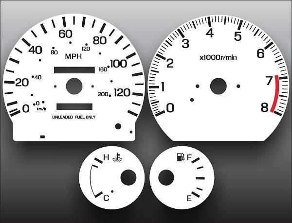 1998-1999 Nissan Sentra Gxe White Face Gauges Tach