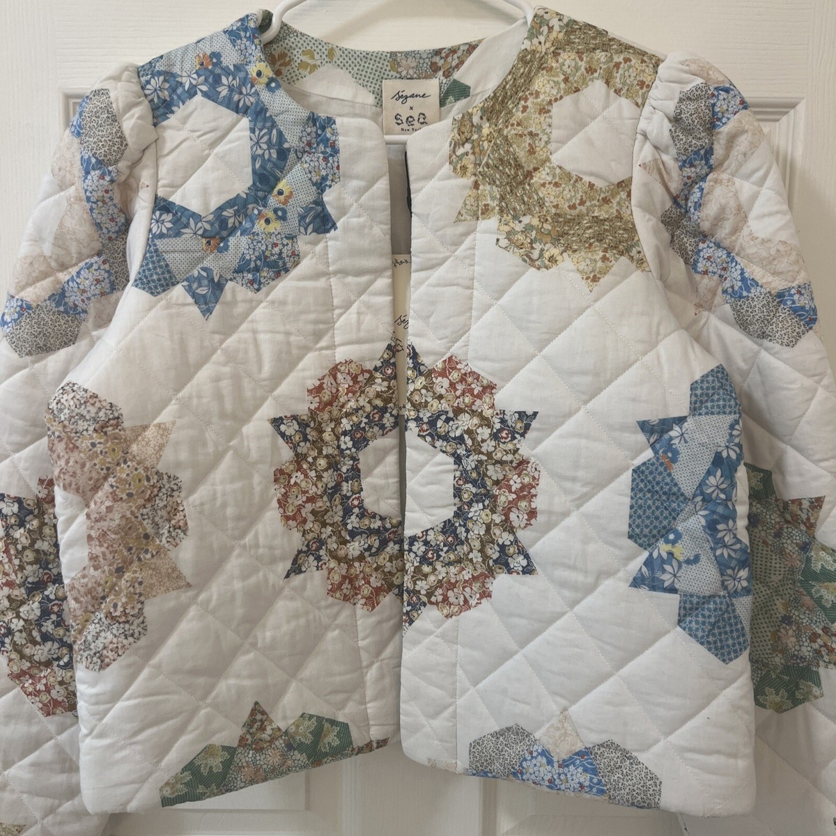 SEZANE ネイビージャケット Romane Jacket - Navy Blue - Viscose ECOVERO™ LENZING™ - Sézane