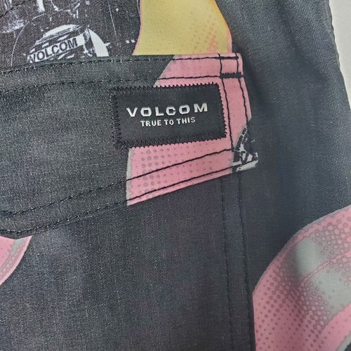 Volcom Mens Boardshorts Multi Color Entertainment Stoneys Trunk 17 SZ L Stretch - Picture 6 of 16
