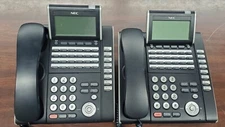 NEC DTL-32D-1 DLV(XD)Z-Y (BK) Telephone, Lot of 2