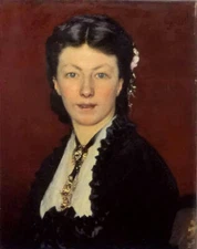 Oil painting Charles Auguste émile Carolus-Duran -  portrait de mme neyt lady
