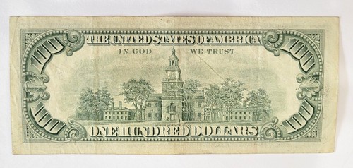 1981 One Hundred Dollar Bill $100, Federal Reserve Note, Serial # F03450421A - Picture 2 of 2