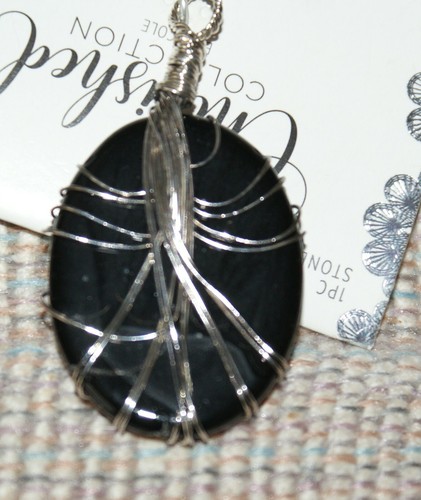 Árbol de la Vida Ágata Negra y Diseño de Alambre Colgante Joyería Artesanía Envío Rápido - Imagen 2 de 19