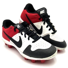 Nike Alpha Huarache Varsity Baseball Cleats Size 4.5Y Red And White A07583-106