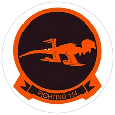 Fighting-114 'Aardvarks' Bumper Sticker Military Vinyl Soldier Decal 5"
