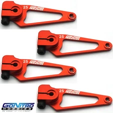 Go Nitro Hobbies 25T Aluminum A Spec Servo Arm 4 Red Futaba / Savox