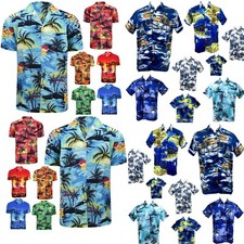NEW MENS HAWAIIAN SHIRT STAG BEACH HAWAII ALOHA PARTY SUMMER HOLIDAY FANCY S-XXL