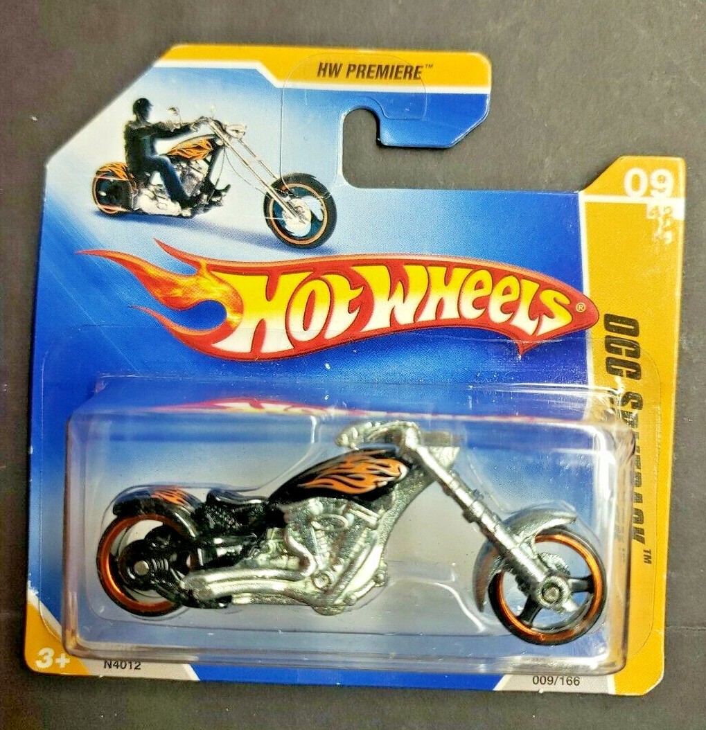 2009 Hot Wheels OCC Splitback Black w Flames 01/04 Race World Highway Short HW9