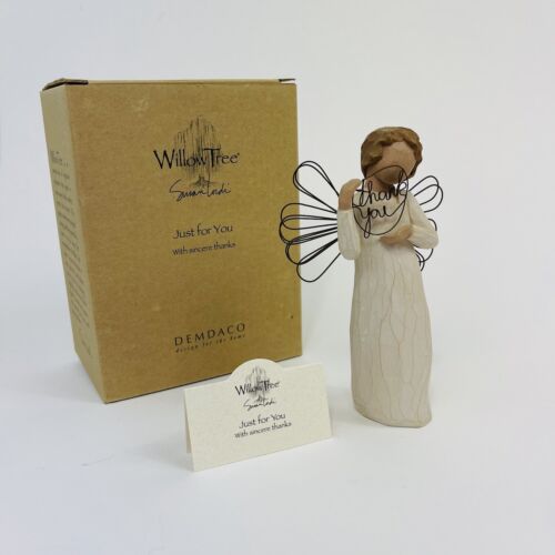 Willow Tree Just For You Angel Demdaco 2005 Susan Lordi Thank You 5.5” Tall - Afbeelding 1 van 12