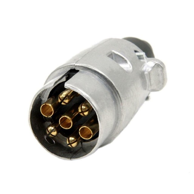 7 Pin Trailer Boat Light Adapter Plug Connector Weather Proof Aluminum