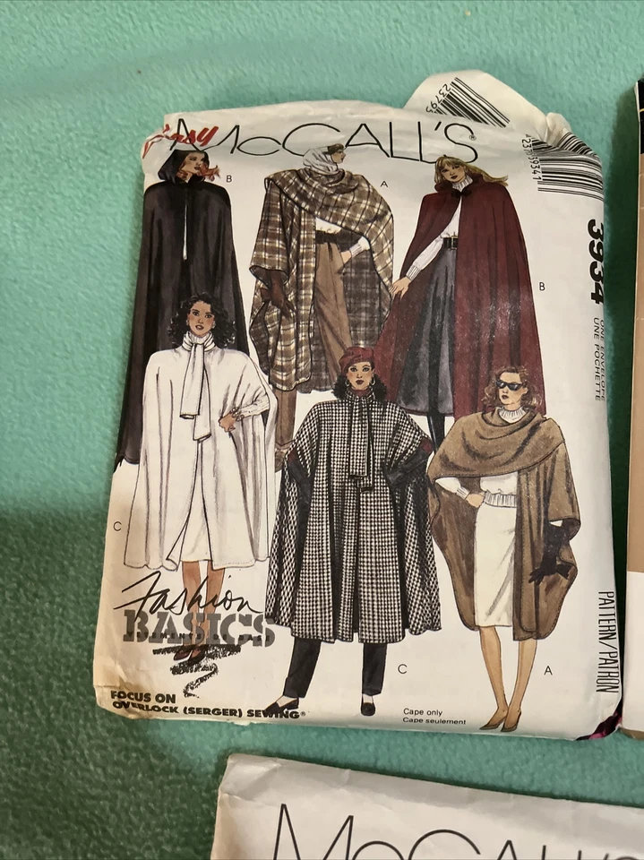 Mixed Lot of 5 Mccalls Simplicity Patterns , Doll Clothing ,capes , Skirts - Image 2 of 4