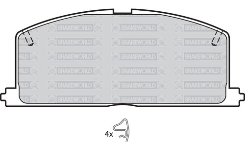 OEM SPEC FRONT REAR PADS FOR TOYOTA COROLLA 1.6 GTI (RWD) (AE92) 1989-92 - Picture 2 of 7