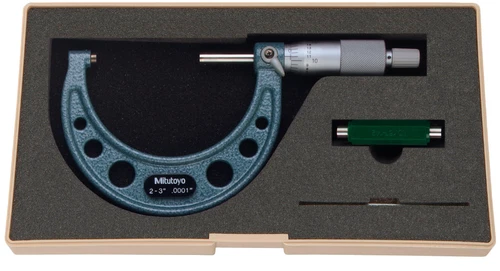 Mitutoyo 103-217 Outside Micrometer, 2-3" Range, .0001" Graduation