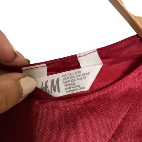 H&M Girls 10 Red Tulle Skirt Holiday Sparkles Lined Tutu Dress Christmas - Picture 11 of 12