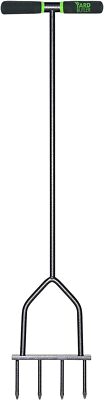 Yard Butler Spike Lawn Aerator Spike Grass Aerator Tool - Dethatcher Rake, Edger