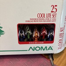 Christmas Lights Noma Cool Lites Lights Vtg FOR REPLACEMENT BULBS READ