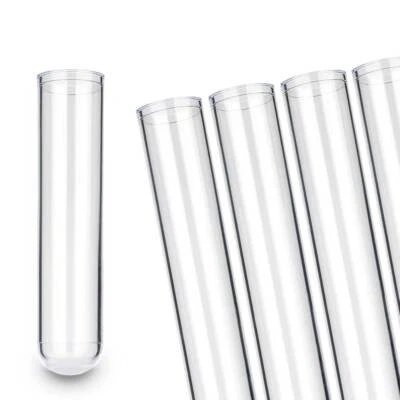 Tuuters 100x Reagenzgläser Reagenzglas aus Kunststoff 100x16mm Deko zum basteln