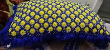  Handmade Decorative Cushion COVER Lumbar Floral Pillow Case Or cover Punjabi