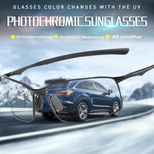 Aluminium Polarized Photochromic Sunglasses Men Driving Sports Chameleon Glasses 3