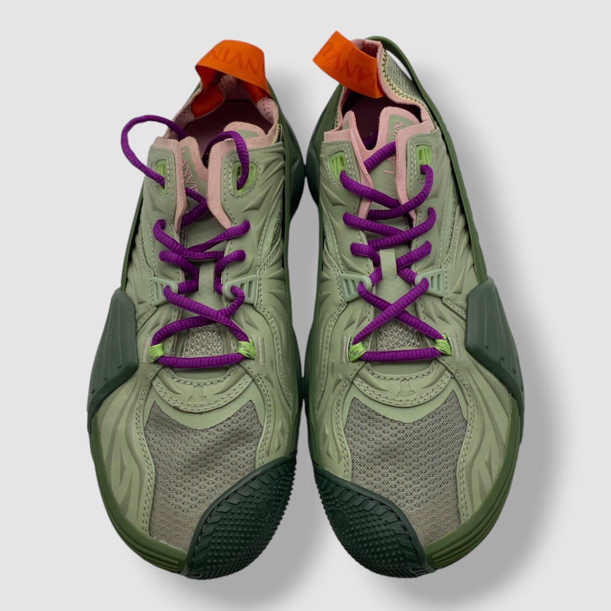 Lanvin Men's Green Flash-X Mesh Runner Sneakers Shoes Size 40-41