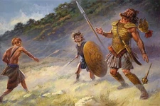 David and Goliath * 8X10 PREMIUM PRINT Christian Catholic Biblical