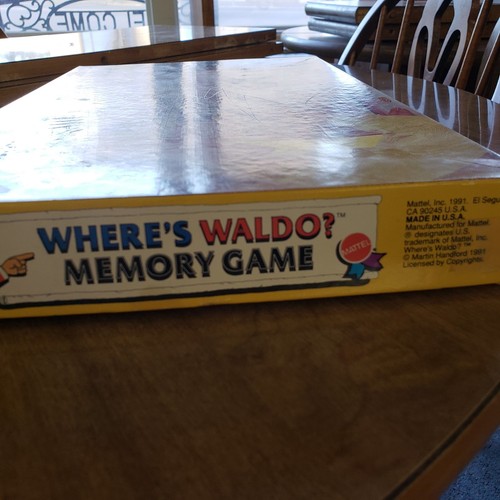 Juego de memoria 1991 raro difícil de encontrar juegos retro de los años 90 de colección Where's Waldo - Imagen 5 de 9