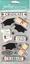 Jolee's Boutique 3-D stickers GRADUATE CELEBRATE Theme 89259 Fast FREE Ship!