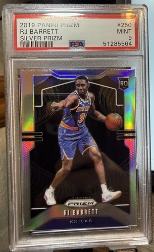 2019-20 Panini Prizm Silver Prizm Rookie #250 RJ Barrett (RC) PSA 9 
