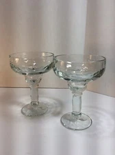 Set Of 2 Clear Hand Blown 13.5 oz Daiquiri Glass Stemware Margarita XXL