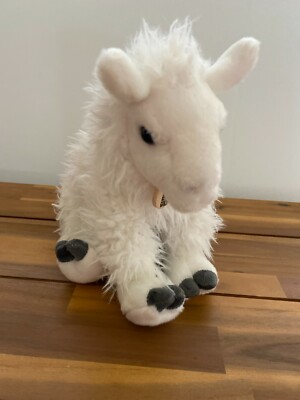 Wild Republic White Plush Lama Soft 11'' Animal Purchased From Houston Zoo EUC*