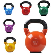 4kg-24kg  Solid Cast Iron Vinyl Coated Kettlebells Crossfit Strength Kettlebell