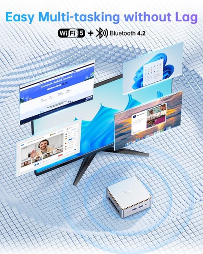 NiPoGi 4K Mini PC Windows 11 Intel 12th N97 Micro PC 16GB DDR4 RMA 512GB M.2 SSD - Bild 23 von 27