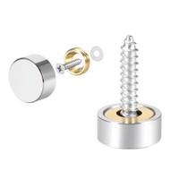 Spiegelschrauben,Dekorative Kappen,AbdecknäGel,Polierter Edelstahl,12Mm,8 StüCk