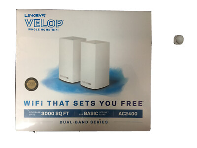 Linksys Velop Home Mesh WIFI System AC2400 (2-pack, White)