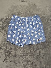 Vineyard Vines Men's XL Blue Sailboat Print Swim Shorts Trunk Board Shorts