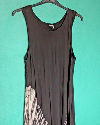 Damen Kleid schwarz leicht Sommer Strandkleid UK Plus One Free Size 'B91