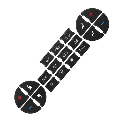 3 Sheets Car Button Sticker Repair AC Dash Stickers Replacement Decal ...