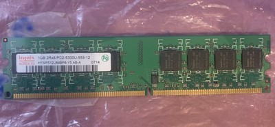 HYNIX RAM 1x 1GB (1GB) 2Rx8 PC2 5300U 555 12 Memory Tested
