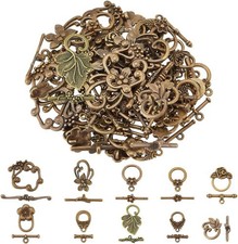 Toggle Clasps Bulk Mixed Wholesale Findings Antiqued Bronze 60 Sets