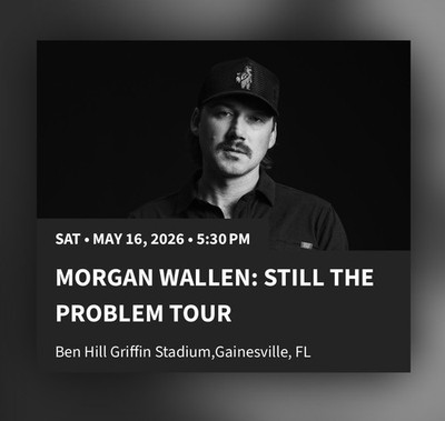 Morgan Wallen I m The Problem Tour Lower Level Tickets