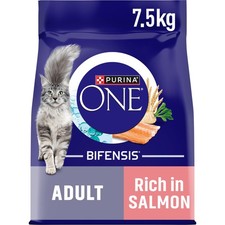 PURINA ONE Bifensis Adult Dry Cat Food Salmon 7.5kg Pack 4.61 per kilo