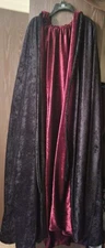 Handmade Cape Black/Burgundy. Velvet, Extremely good condition.